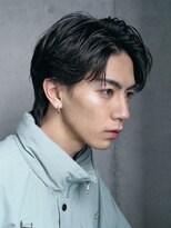 センターパートカルマヘアニュアンスパーマ韓国シャドウパーマ