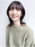 say.こなれミディ前髪イメチェンアッシュブラックウルフレイヤー