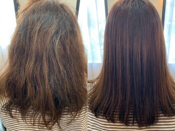 リリー(Rilie)の写真/感動の質感と柔らかさ◆髪質改善KAGAMIストレート◆で自然なストレート♪ピンピンに伸ばしたくない方に最適