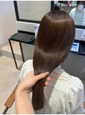 髪質改善/縮毛矯正/ストレートロング/チョコレートブラウン