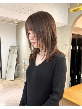 ローレン(LOREN) 黒髪/ボブルフ/ネビージュ/小顔/ワンレン/栄/髪質改善/前髪