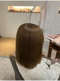 髪質改善ストレート×切りっぱなしボブ
