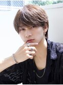 リバースマッシュナチュラルブラウンベージュショートウルフ渋谷