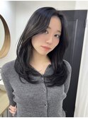 桑名顔周りレイヤーカットロングレイヤーカットくらげヘア韓国