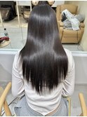 くびれヘア縮毛矯正アプリコットオレンジ夏ハイライト《用賀》