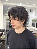 メンズミディアムパーマ/緩めスパイラルパーマ
