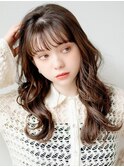 韓国風レイヤー小顔カット透明感マロンベージュ秋カラー20代30代