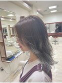 ハイトーン ツートーンカラー 寒色 顔周りレイヤー ミディアム