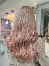 サニー 西中島店(sunny.) グラデーションカラー/デザインカラー/ピンクベージュ