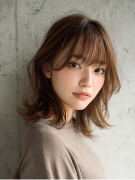 アンドレイ 表参道(andrey) クラゲヘアー/小顔に見せるヘア/ココアベージュ/表参道