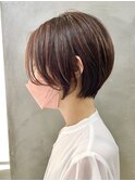 調布イルミナカラーレイヤーボブウルフショートカットベージュ