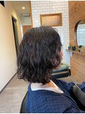 クセ毛活かし×長めボブ