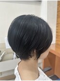 小顔ショートカット×ブリーチなしカラー艶髪ボブ20代30代