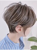 ナチュラルショート＆シルキーベージュ