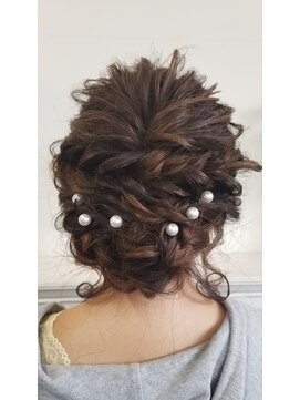 セットアップ 倉敷中庄店(SET-UP) もこもこアップセット　結婚式　ねじり　編み込み　アレンジ