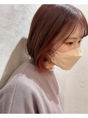 ピンクインナーボブ