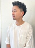 アップバング流しめパーマメンズ［CERCA新宿/新宿西口］