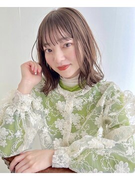 コート 表参道(Cote) くびレイヤーエモージュ前髪ピンクベージュインナーグレージュ