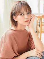 アグ ヘアー リズ 田辺銀座通り店(Agu hair liz) 《Agu hair》シースルーバング×耳掛けカジュアルボブ