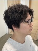 波巻きスパイラルパーマツイストスパイラルパーマセンターパート
