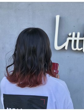 リトルキュー(little cue) メリハリ裾カラー