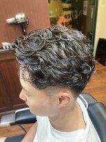 ブロートーキョー(BroTokyo)&nbsp;MEN'Sツーブロックカルマショートパーマ　銀座/床屋/メンズ