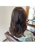 ロング×アッシュベージュ