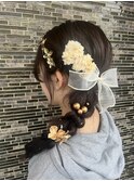 ロングヘア/ヘアセット/サイド編みおろし