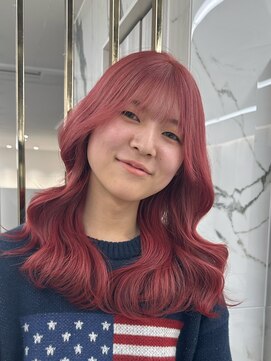 エトワール(ETOILE) ボルドーレッドカラー/ケアブリーチ/神戸三ノ宮美容室