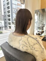 メク(meku)&nbsp;パツッとロブ＊グレージュカラー＊ブリーチ
