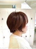 別府ショートボブ顔まわりレイヤーカット髪質改善カラー30代