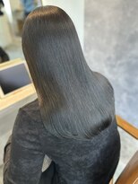 カノエ 福岡香椎店(canoe)&nbsp;オリーブグレージュカラー 髪質改善ストレート 透明感カラー