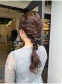ヘアアクセいらず！結婚式ヘアセット/編み下ろし《西新店》