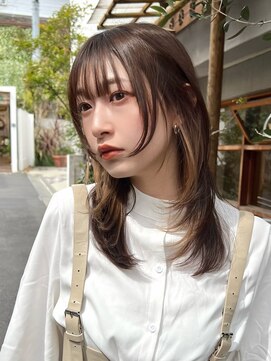 ラミエバイメルト 下北沢(lamie by melt) 20代 30代 レイヤーカット ロング イヤリングカラー 下北沢