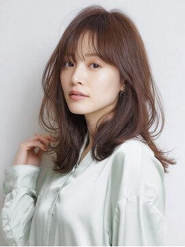 ニーフ 恵比寿(neaf) ダークブルーワンホンレイヤー/ニュアンスウルフ/デジタルパーマ