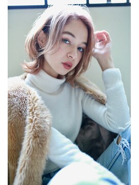 ラべリー 池袋(LOVELEY) ピンクベージュ　ダブルカラー　【池袋】