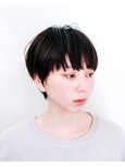 マッシュショート#黒髪#耳掛けショート#くびれショート#ボブ