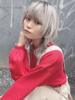 リアイス(Re:ICE) ミニウルフ/くすみブルー/流れるレイヤー/インナーハイライト