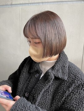 ディッシィ 立川(D'ICI) 《SAYAKA》柔らかベージュ × ミニボブ