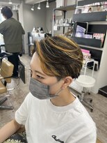 アジールヘア 所沢プロペ通り店(agir hair) ハンサムショート×抜きっぱなしハイライト