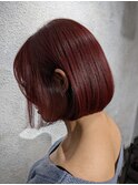 ワインレッドの甘辛ボブ☆