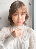 ディディ 表参道(dydi) 小顔美髪ペールベージュ薄めバング外ハネボブ20代30代40代◎