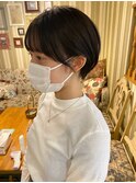 大人可愛い丸みショート耳掛けマッシュひし形小顔 １０ 代２０代