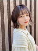 ボブ　ハイトーン　イヤリングカラー