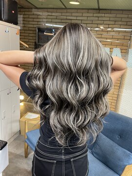 ラフ(LAFF) #バレイヤージュ#グレージュカラー#ボブウルフ#ココアベージュ