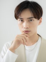 メンズヘア ビーセカンド 草加店(MENS HAIR B-2)&nbsp;センターパート×グレージュカラーのイケメンマッシュC草加