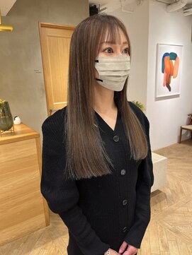 ローレンジウ(LOREN JU) 透明感髪質改善ベージュダブルカラーミルクティーグレージュ