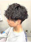 波巻きパーマ/ツイストスパイラルパーマ/ツーブロックマッシュ