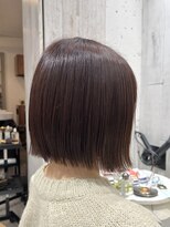 リビュー(re view) 《re view MIRU》切りっぱなしボブ/ピンクブラウン