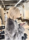 ★ハイライトカラーくびれヘア奥行きショートレイヤーボブ[船橋]